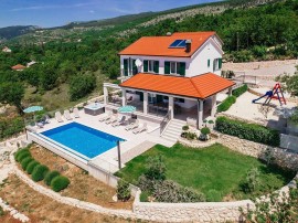 Splendid villa with heated pool, beautiful covered terrace with panoramic view, Croatia, Imoschi, Makarska Riviera