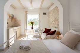 Poolside Stone- Elegant Balcony Studio- Marina Bok, Croatia, Novaglia, Pag