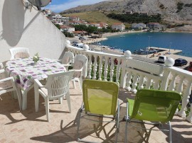 Appartamento vacanze per 6 persone con terrazza, Croatia, Metajna, Pag