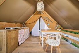 Glamping 'Tenda Safari Vicino Al Mare' con giardino condiviso, Wi-Fi e aria condizionata, Piombino, Costa degli Etruschi