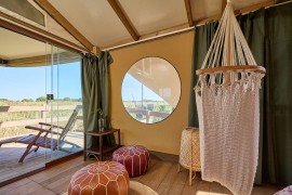 Appartamento monolocale 'Suite Glamping Vicino Al Mare' con terrazza privata e Wi-Fi, Piombino, Costa degli Etruschi