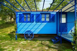 Caravan 'Gitano Pavone Blu' con terrazza privata, giardino in comune e aria condizionata, Italy, Suvereto, Costa degli Etruschi