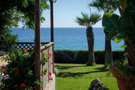 Giardino, terrazza, vista mare, vista panoramica, direttamente sulla costiera, Italy, Fontane Bianche, Cassibile