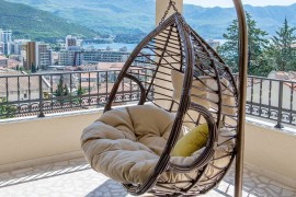 Studio apartment with big terrace & sea view, Montenegro, Budva