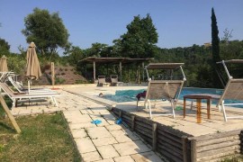 Villa \/ casa di campagna moderna con piscina, grande terrazza e vista - montagne e mare, Italia, Monterubbiano, Provincia di Fermo